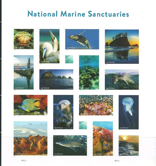 National Marine Sanctuaries Pane of 16 Forever Stamps