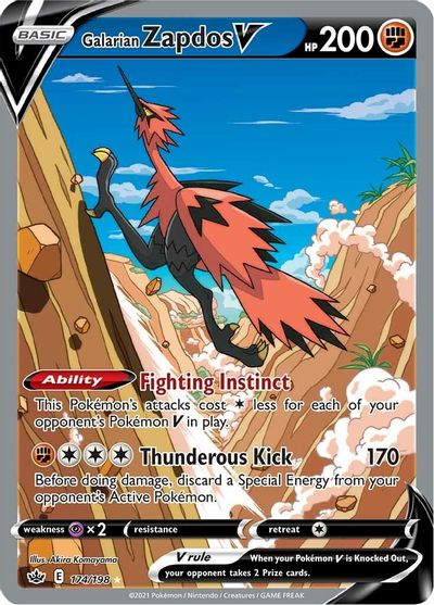 Galarian Zapdos V (Alternate Full Art) SWSH06: Chilling Reign