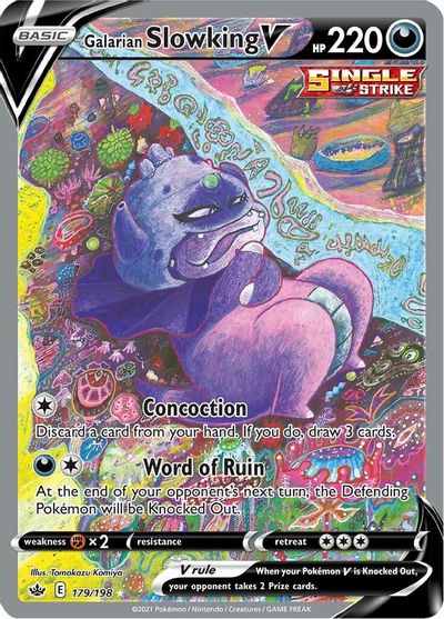 Galarian Slowking V (Alternate Full Art) SWSH06: Chilling Reign