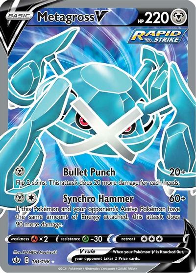 Metagross V (Full Art) SWSH06: Chilling Reign