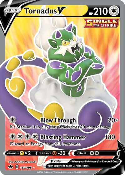 Tornadus V (Full Art) SWSH06: Chilling Reign