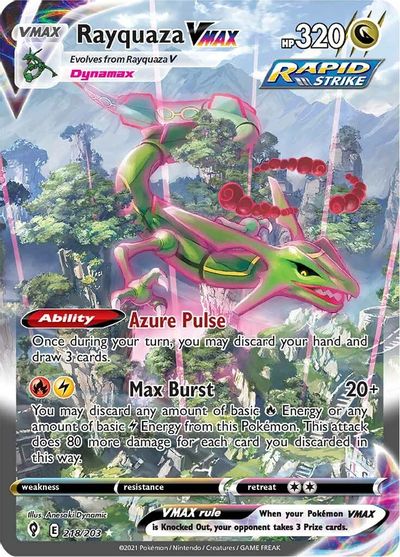 Rayquaza VMAX (Alternate Art Secret) SWSH07: Evolving Skies