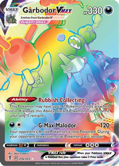 Garbodor VMAX (Secret) SWSH07: Evolving Skies