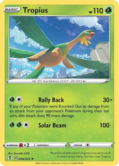 Tropius SWSH07: Evolving Skies