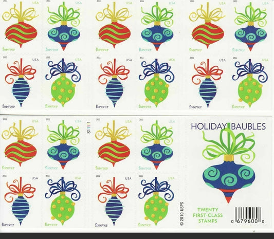 Holiday Baubles Forever Stamps